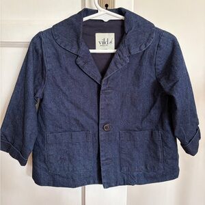 Vild House of Little denim jacket, 1-2T, washed and barely worn, organic cotton